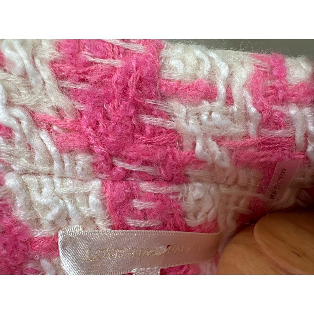 Love Shack Fancy Asryn Coat in Majestic Pink Tweed Size Large - Picture 11 of 16